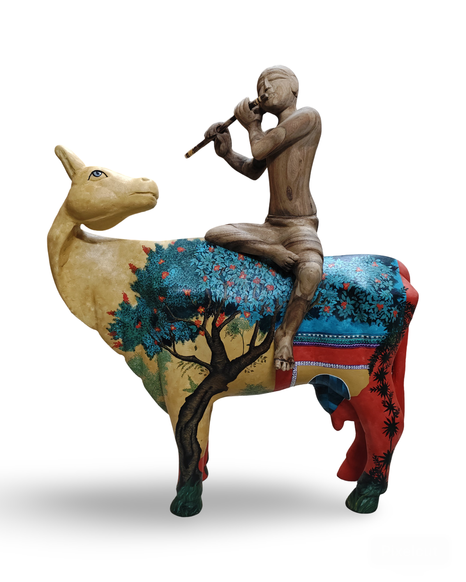 Cow with krishna