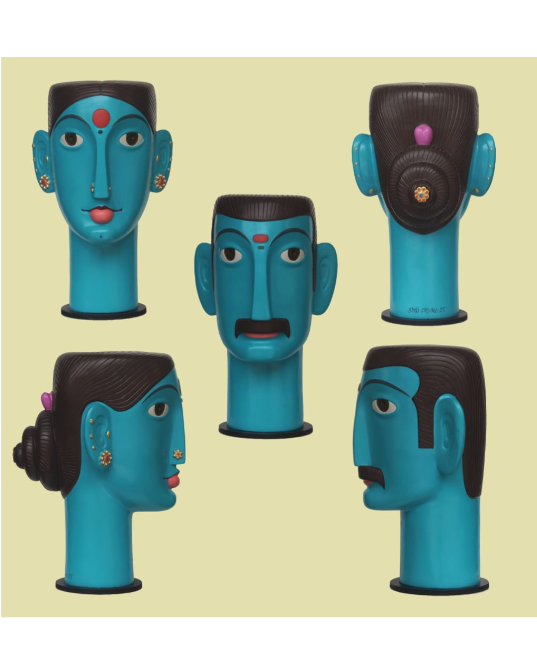 Kandi Narsimlu_Blue head sculpture