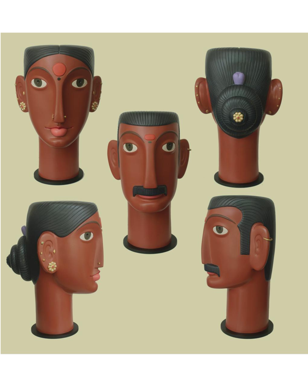 Kandi Narsimlu_Brown head sculpture