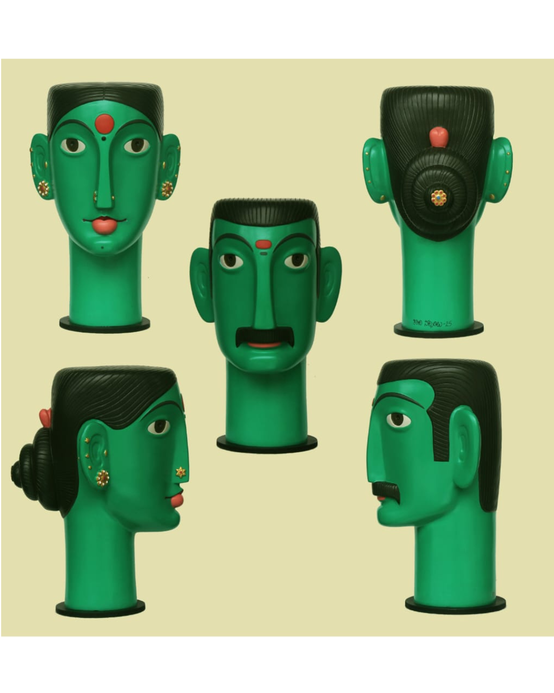 Kandi Narsimlu_Green head sculpture